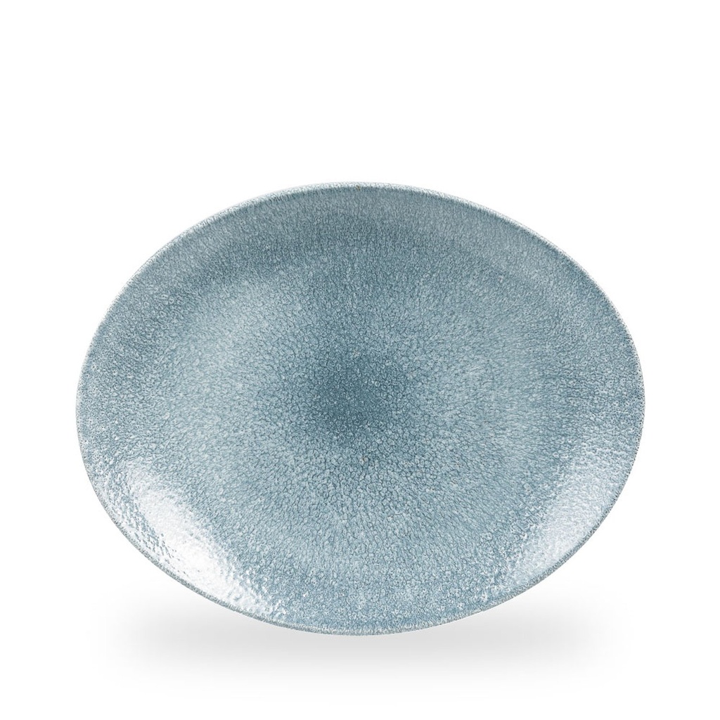 Bord coupe 31.7cm x 25.5cm Studio Prints Raku Topaz Blue Churchill