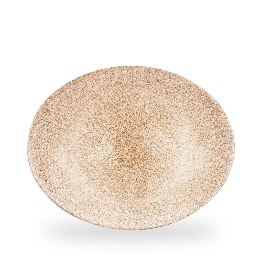 Bord coupe 31.7cm x 25.5cm Studio Prints Raku Garnet Orange Churchill