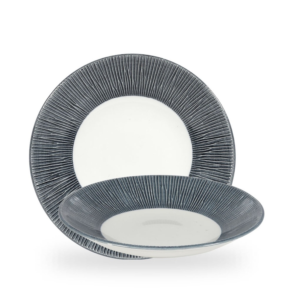 Bord coupe diep 27.0cm h 3.7cm Bamboo Ceramic Spinwash Mist Churchill