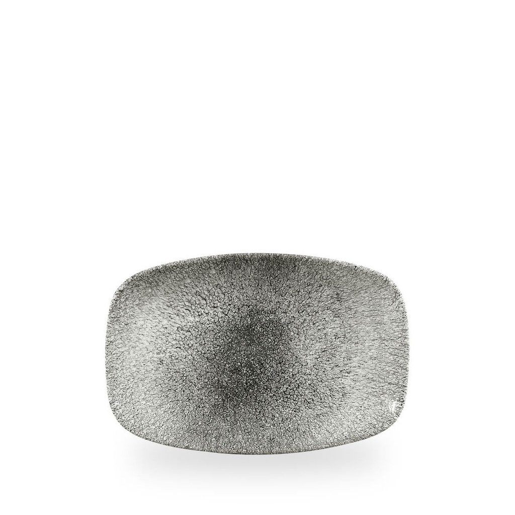 Schaal rechthoek 23.7cm x 15.7cm Raku Quartz Black Churchill