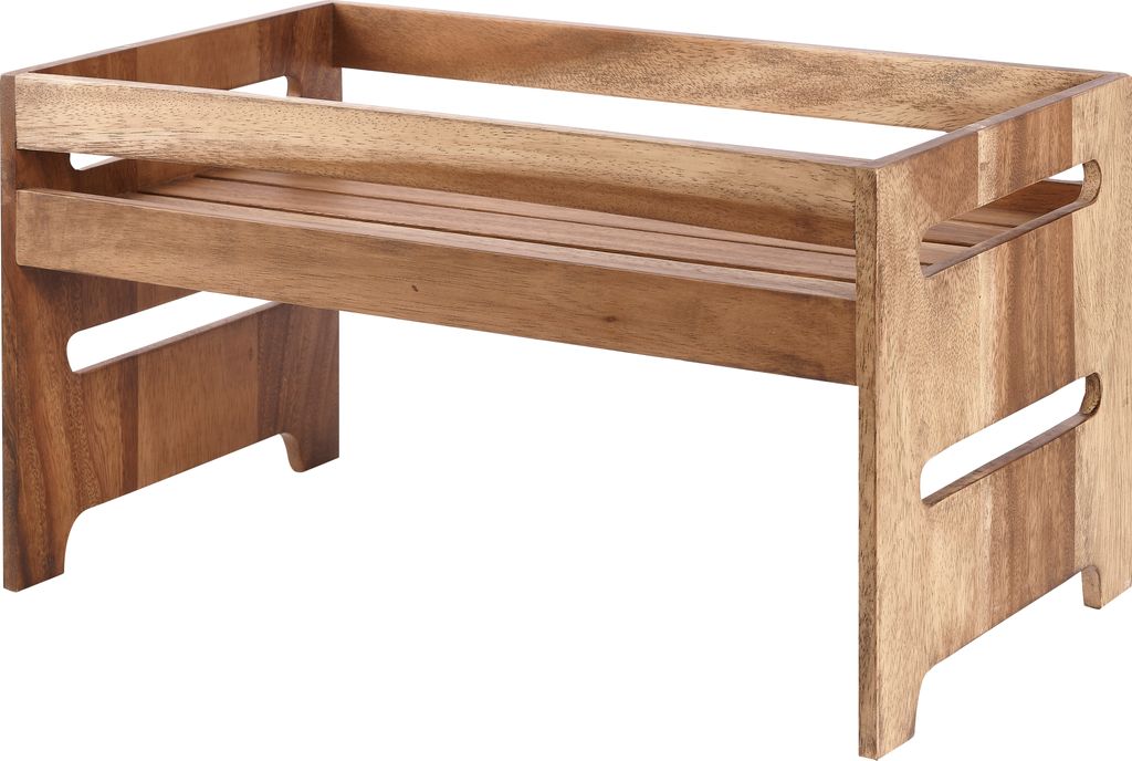 Buffetverhoger 44.5cm x 25.8cm h 23.5cm Rustic Acacia Wood Churchill