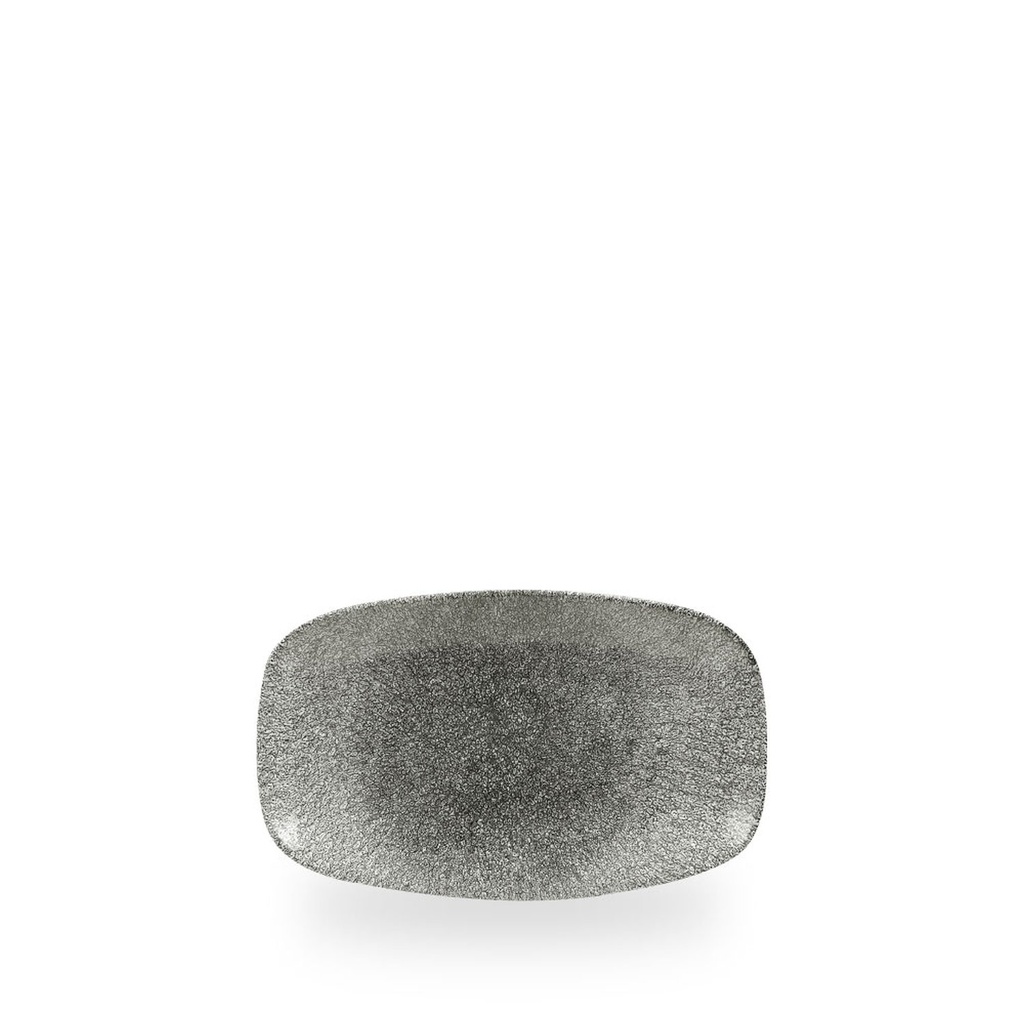 Schaal rechthoek 20.0cm x 12.1cm Raku quartz black Churchill