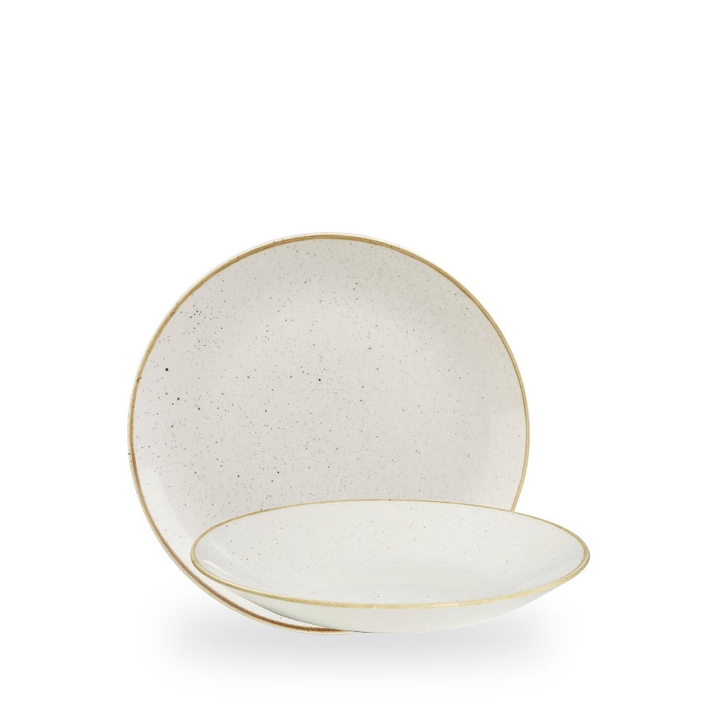 Bord coupe diep 22.5cm h 2.7cm Stonecast Barley White Churchill