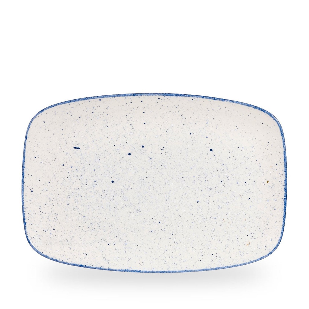 Schaal rechthoek 34.4cm x 23.4cm Stonecast hints indigo Churchill