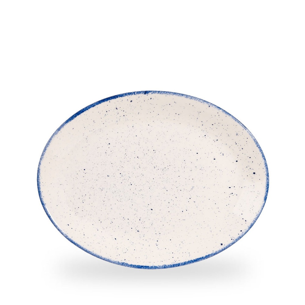 Schaal ovaal 30.5cm Stonecast Hints Indigo Churchill