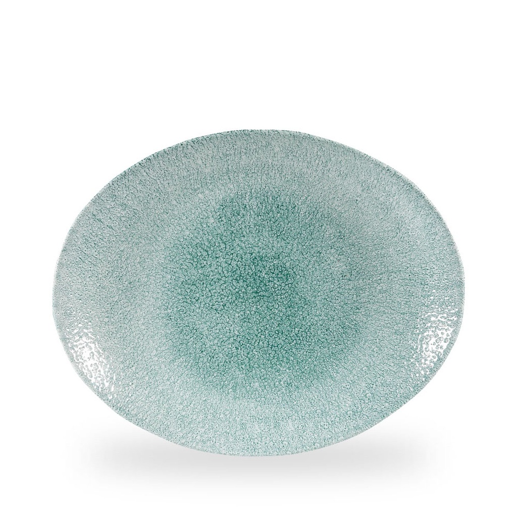 Bord coupe 31.7cm x 25.5cm Studio Prints Raku Jade Green Churchill