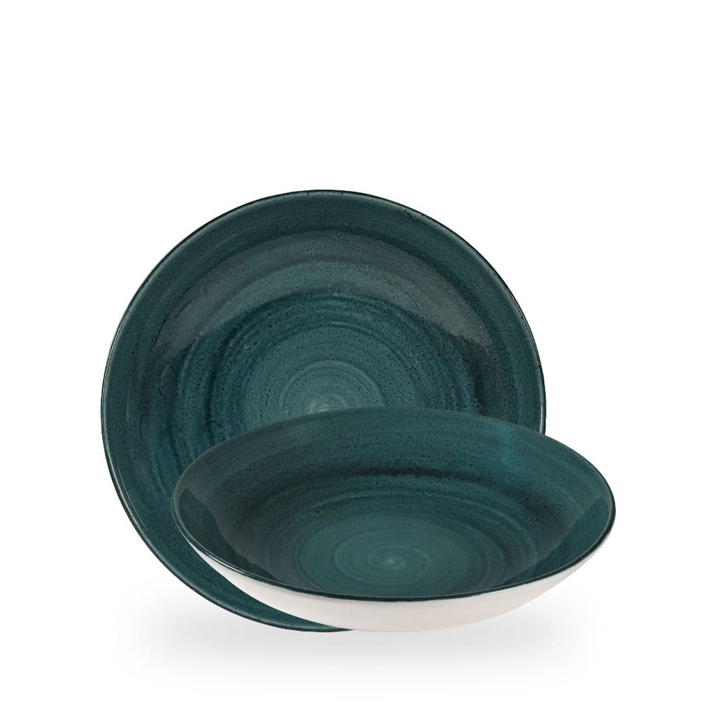 Bord coupe diep 24.8cm 113.6cl Stonecast Patina Rustic Teal Churchill