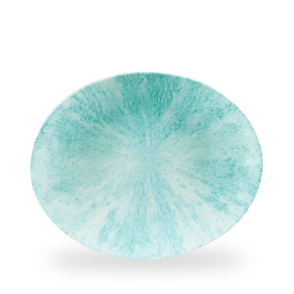 Bord coupe 31.7cm x 25.5cm Studio Prints Stone Aquamarine Churchill