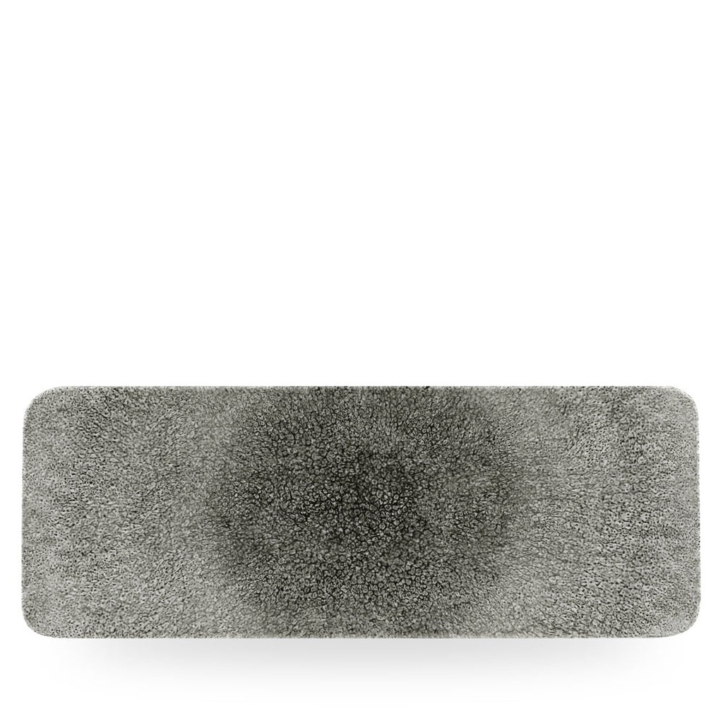 Schaal rechthoek 37.6cm x 14.0cm Studio prints Raku quartz black Churchill