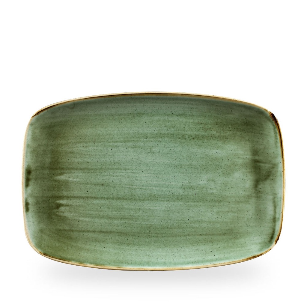 Schaal rechthoek 34.4cm x 23.4cm Stonecast Samphire Green Churchill