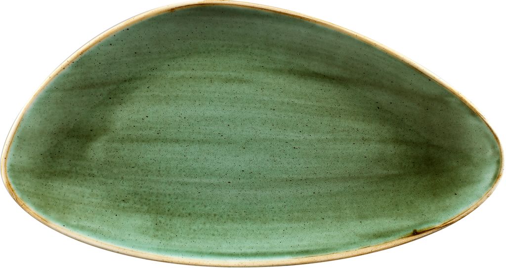 Bord plat 35.5cm x 18.8cm Stonecast samphire green Churchill