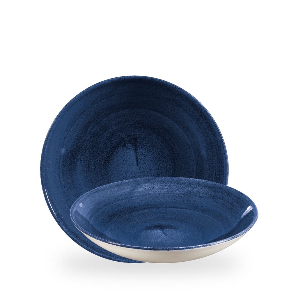 Bord coupe diep 24.8cm 113.6cl Stonecast patina cobalt blue Churchill