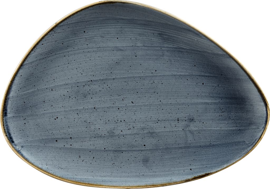 Bord plat driehoek 36.5x25.0cm Stonecast Blueberry Churchill