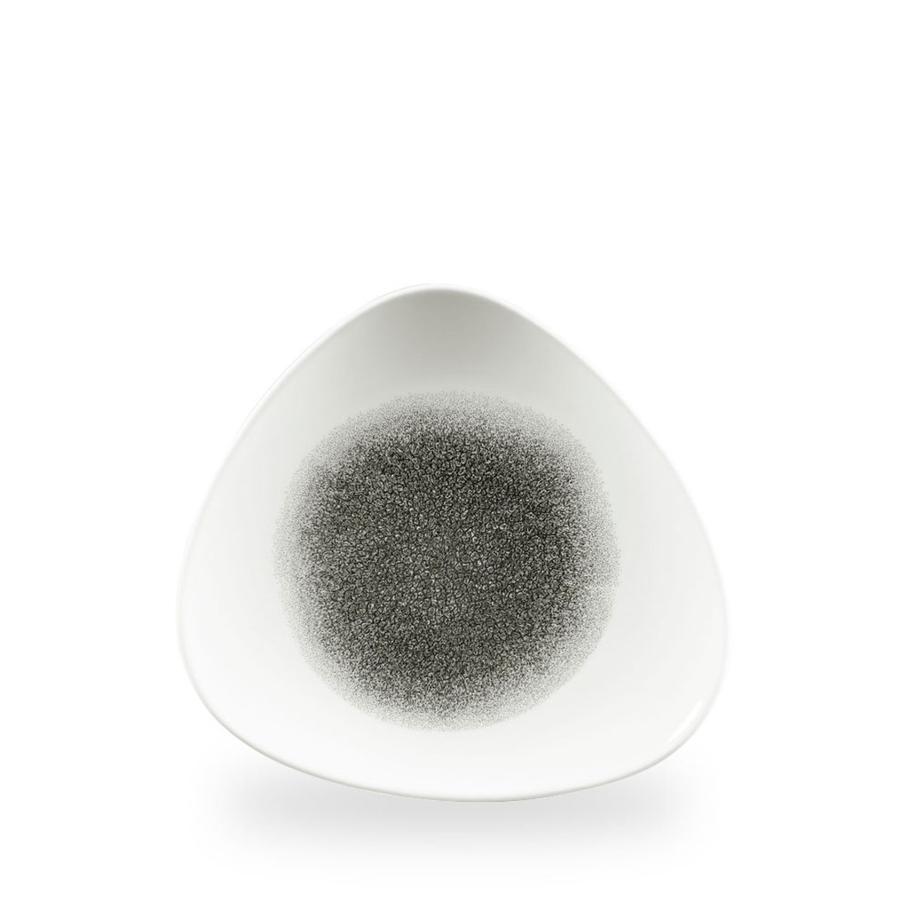 Bord plat driehoek 24.5cm Studio Prints Raku Quartz Black Churchill