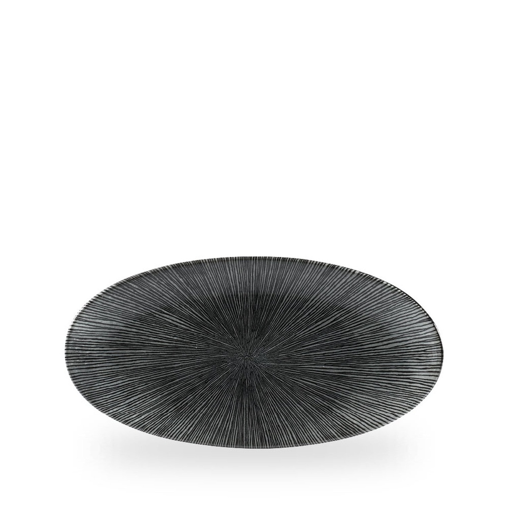 Bord plat 29.9cm x 15.0cm Agano black Churchill