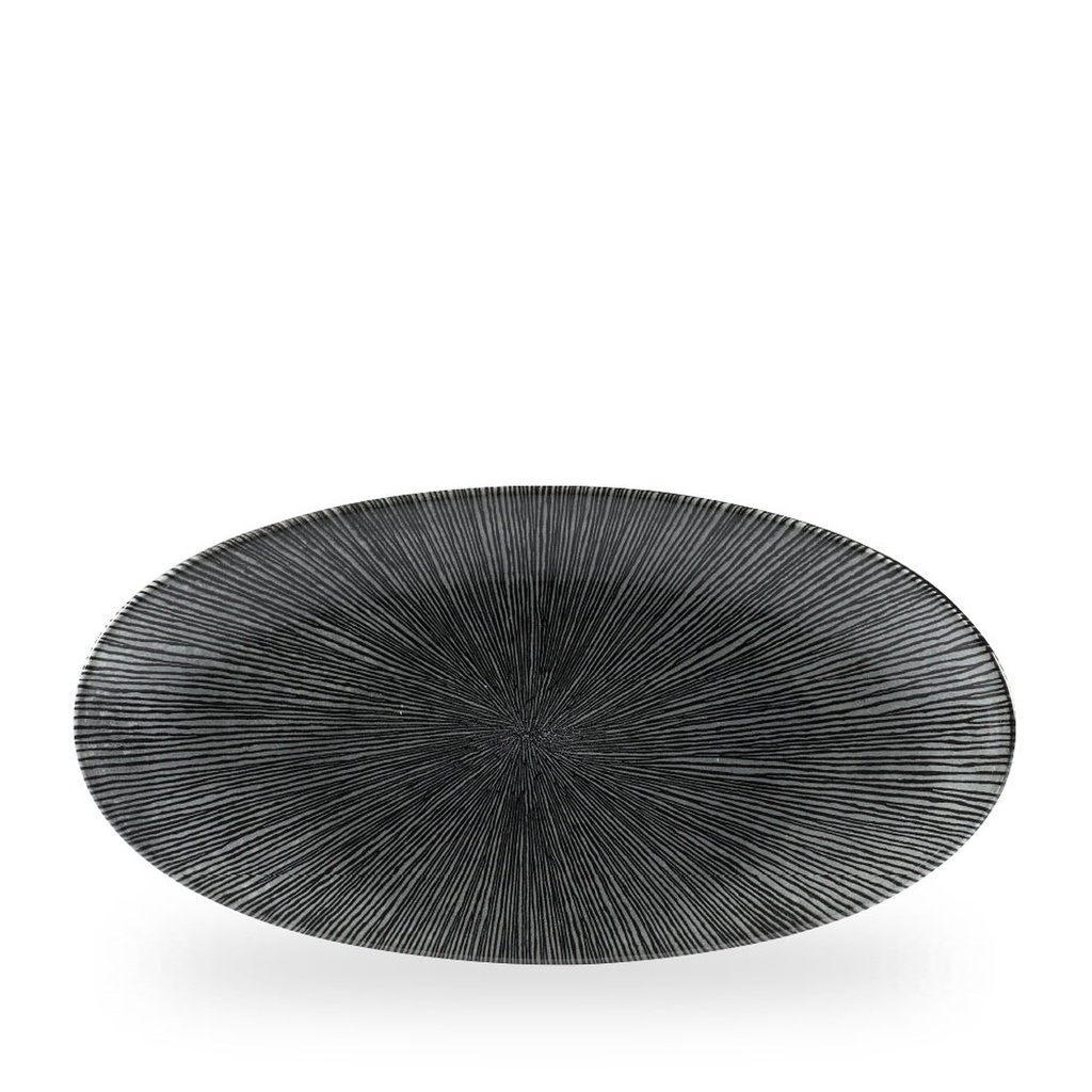 Bord plat 34.7cm x 17.3cm Studio Prints Agano Studio Prints Agano Black Churchill