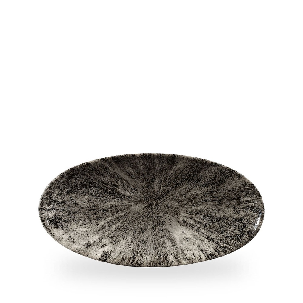 Bord plat 29.9cm x 15.0cm Studio Prints Stone Quartz Black Churchill