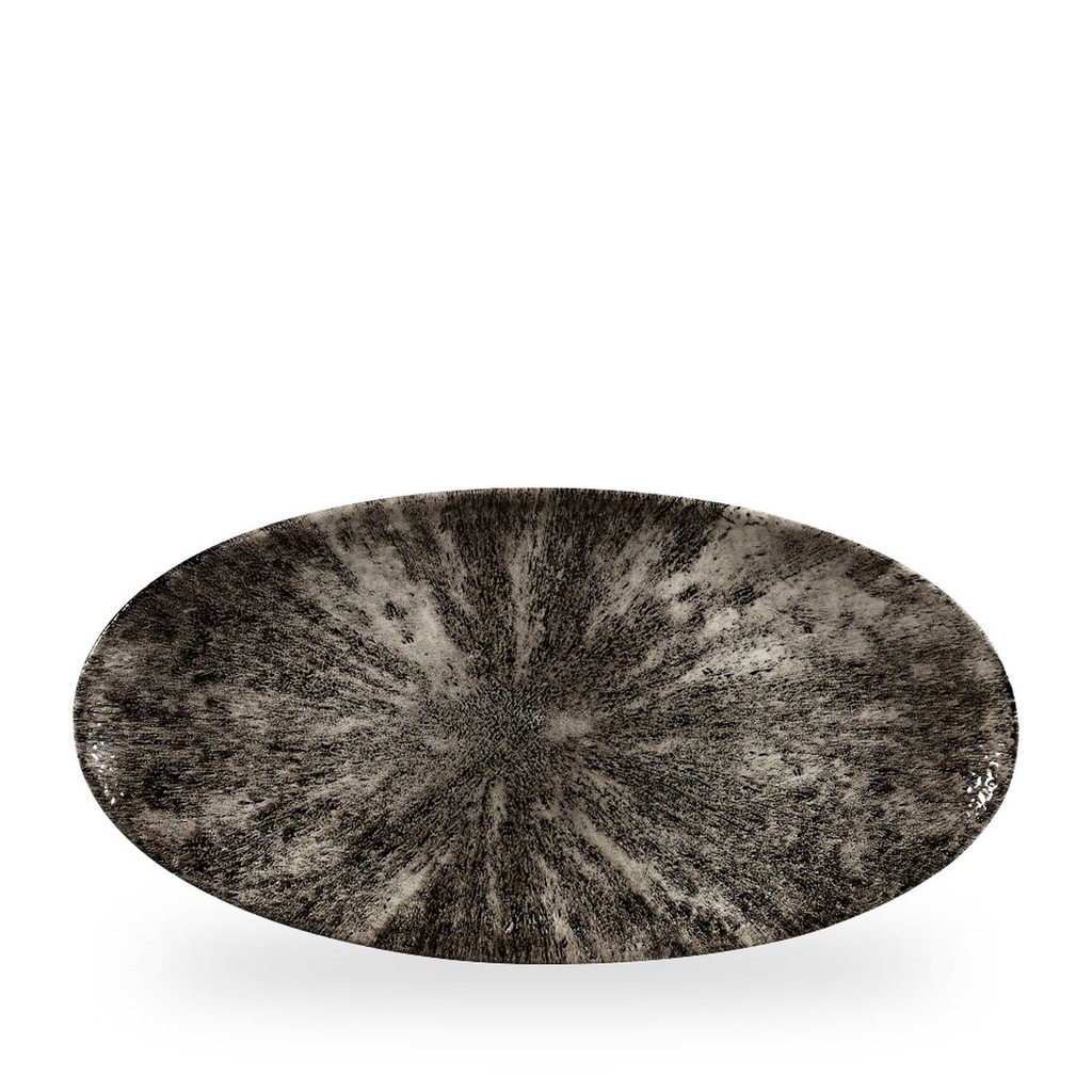 Schaal ovaal 34.7cm x 17.3cm Studio prints Stone quartz black Churchill