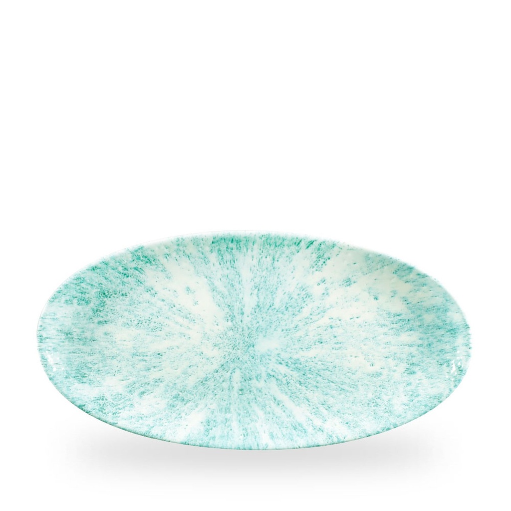 Schaal ovaal 34.7cm x 17.3cm Stone aquamarine Churchill