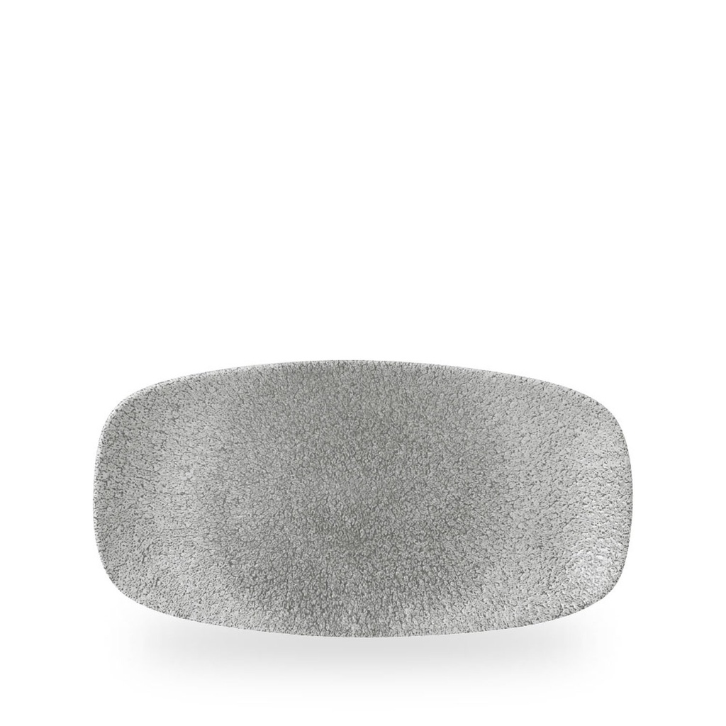 Bord plat 29.8cm x 15.3cm Raku Jasper Grey Churchill