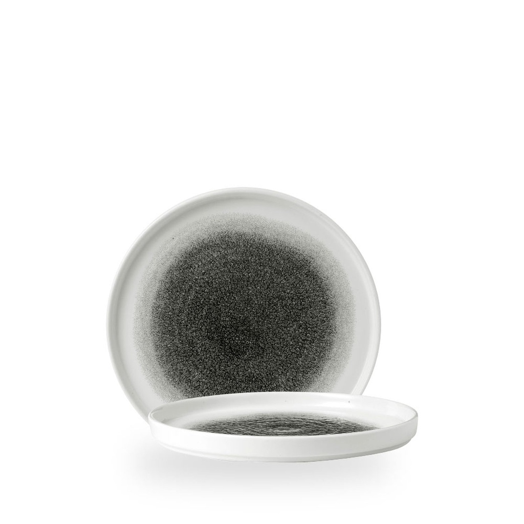 Bord plat 21.0cm h 2.0cm Studio Prints Raku Quartz Black Churchill