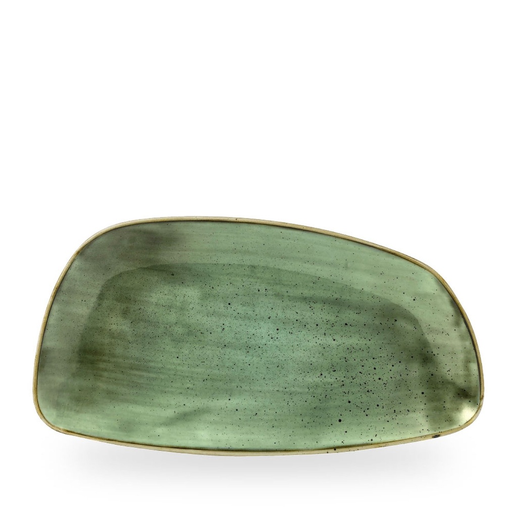 Bord plat 35.0cm x 18.5cm Stonecast Samphire Green Churchill