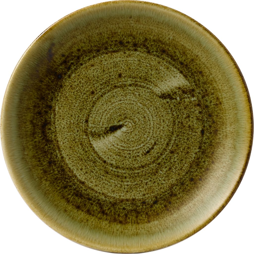 Bord coupe 28.8cm Stonecast Plume Olive Churchill
