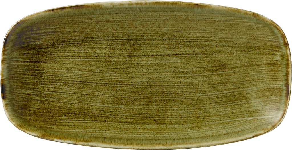 Bord plat 35.5cm x 18.9cm Stonecast plume olive Churchill
