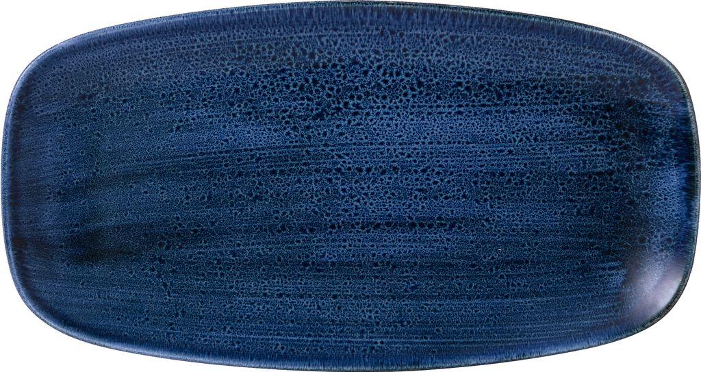 Schaal rechthoek 35.5cm x 18.9cm Stonecast plume ultramarine Churchill
