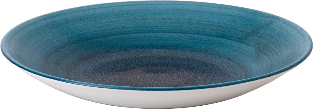 Bord coupe diep 28.1cm h 3.7cm Stonecast aqueous lagoon Churchill