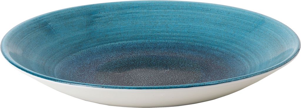 Bord coupe diep 22.5cm h 2.7cm Stonecast aqueous lagoon Churchill