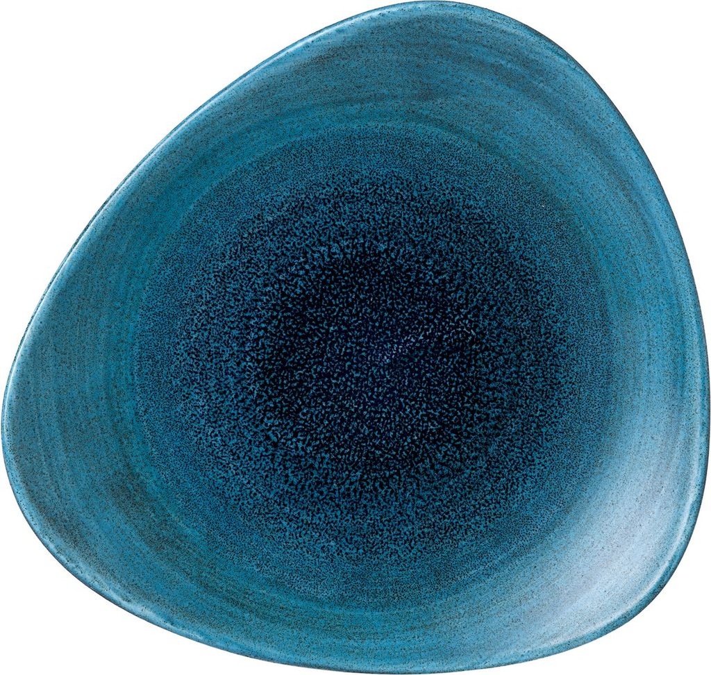 Bord plat driehoek 24.5cm Stonecast Aqueous Lagoon Churchill