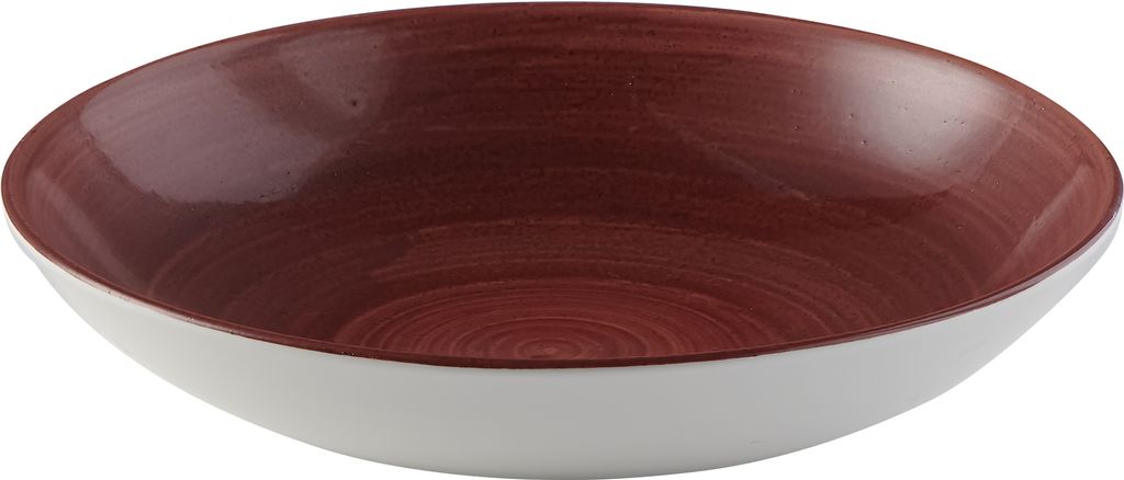 Bord coupe diep 24.8cm 113.6cl Stonecast patina red rust Churchill