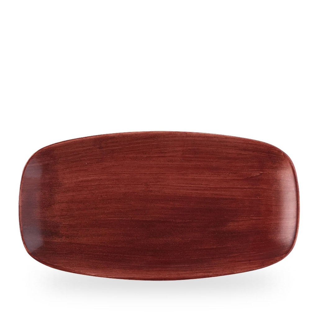 Bord plat 35.5cm x 18.9cm Stonecast Patina Red Rust Churchill