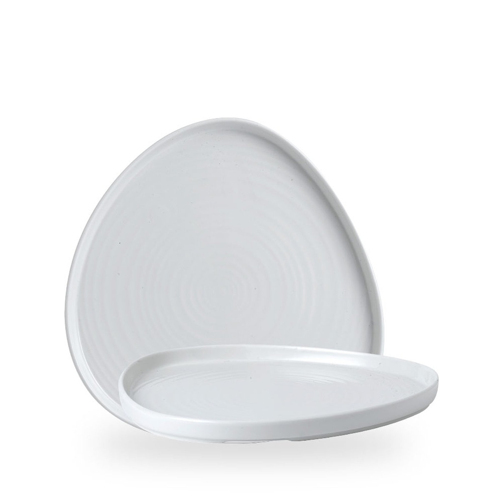 Bord plat driehoek 26.0cm h 2.0cm Chefs plates white Churchill