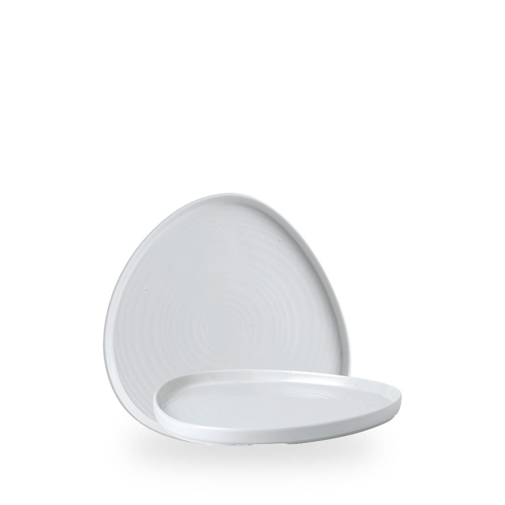 Bord plat driehoek 20.0cm h 2.0cm Chefs Plates White Churchill
