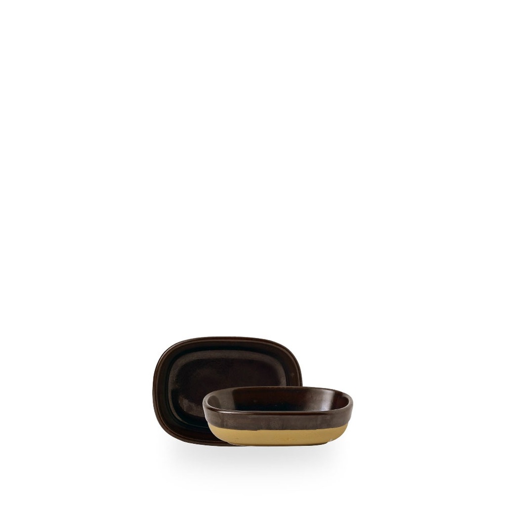 Schaal 12.0cm x 9.0cm h 3.3cm Emerge Cinnamon Brown Churchill