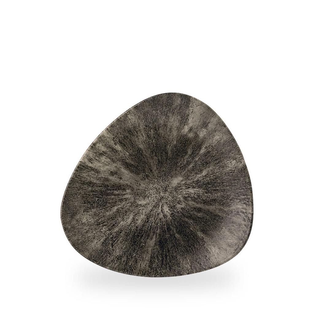 Bord plat driehoek 24.5cm Studio Prints Stone Quartz Black Churchill