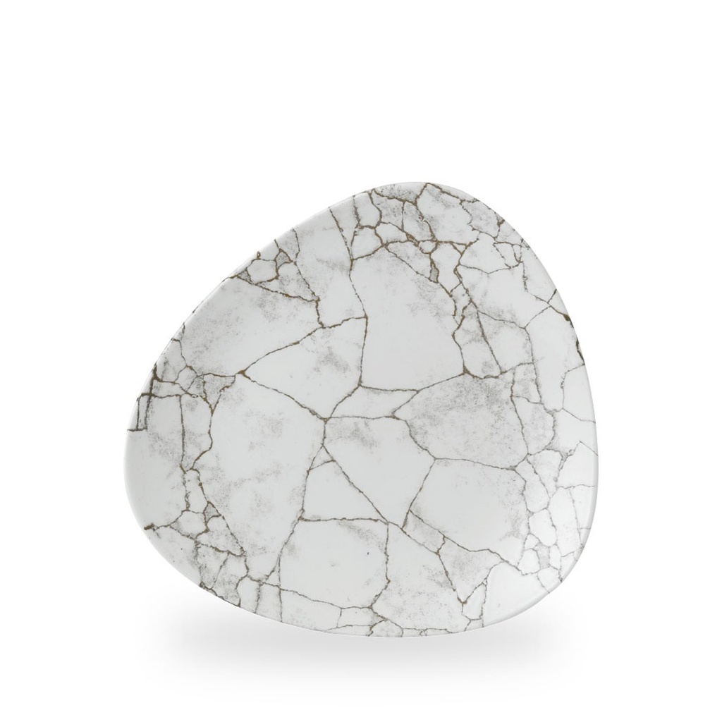 Bord plat driehoek 28.5cm Studio Prints Kintsugi Agate Grey Churchill