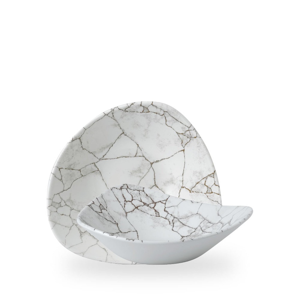 Kom driehoek 23.5cm 60.0cl Studio Prints Kintsugi Agate Grey Churchill