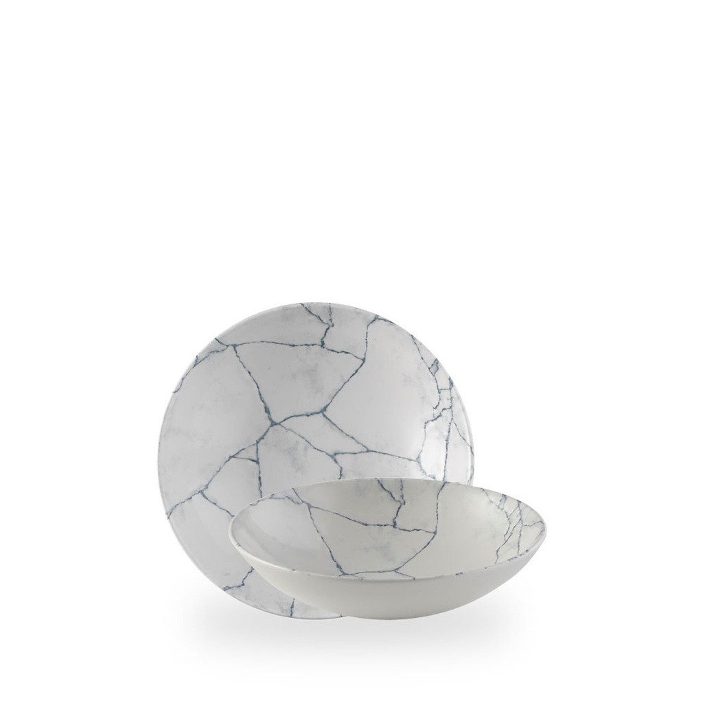 Bord coupe diep 18.2cm 42.6cl Studio prints kintsugi pearl grey Churchill