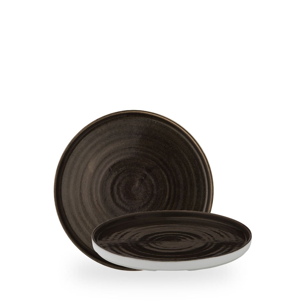 Bord plat 21.0cm h 2.0cm Stonecast Patina Iron Black Churchill
