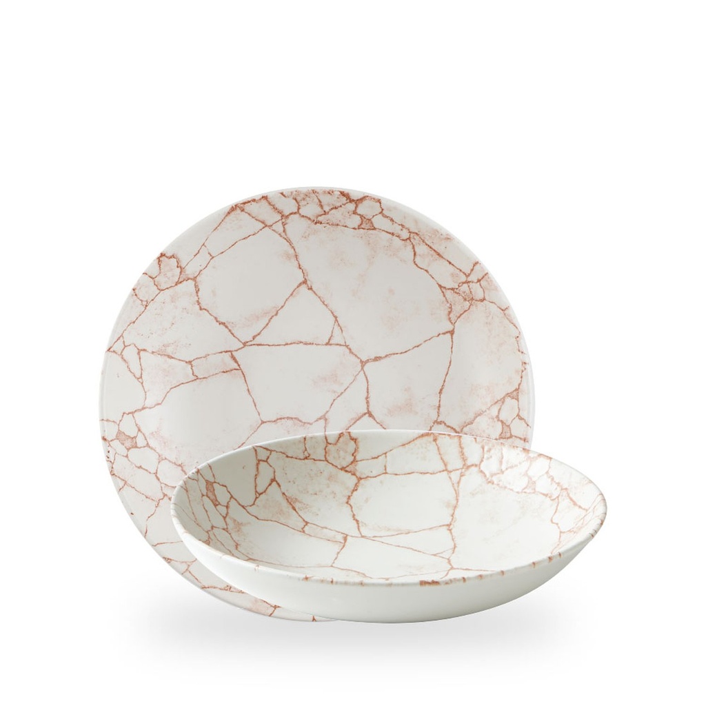 Bord coupe diep 24.8cm 113.6cl Studio prints kintsugi coral Churchill