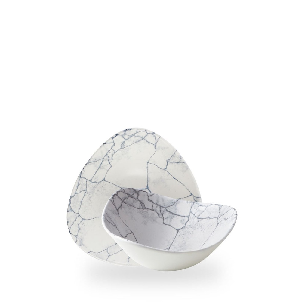 Kom driehoek 18.5cm 37.0cl Studio Prints Kintsugi Pearl Grey Churchill