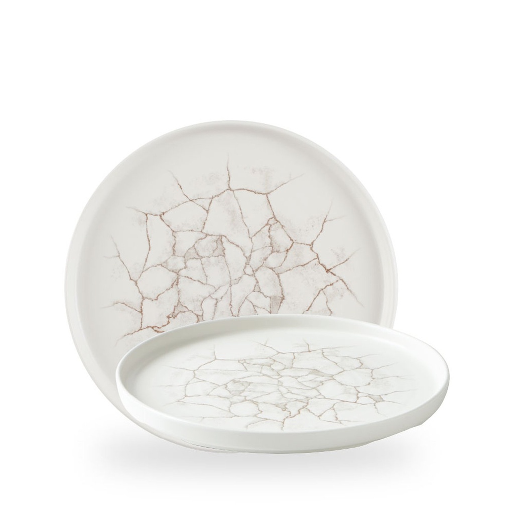 Bord plat 26.0cm h 2.0cm Studio Prints Kintsugi Agate Grey Churchill