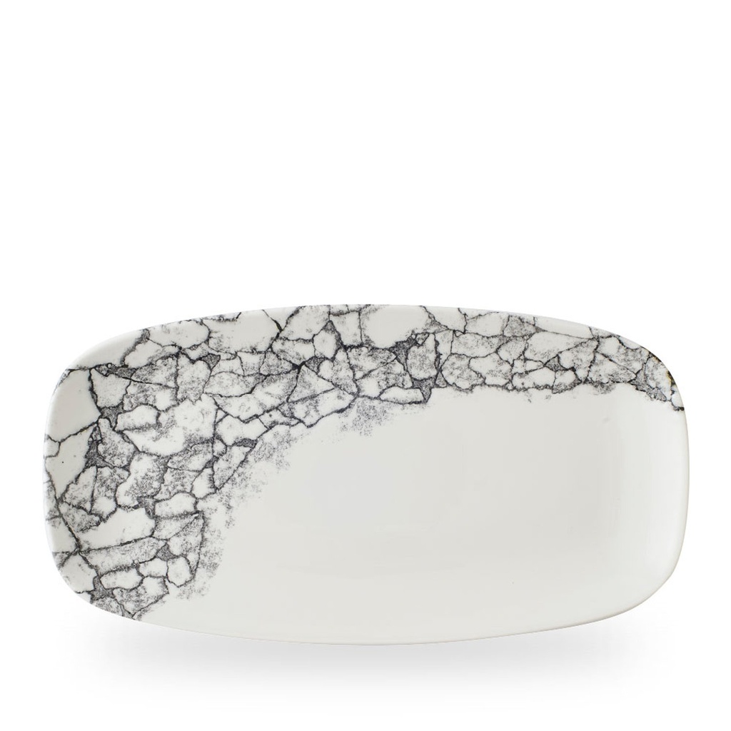 Schaal rechthoek 35.5cm x 18.9cm Studio Prints Kintsugi Accents Quartz Black Churchill