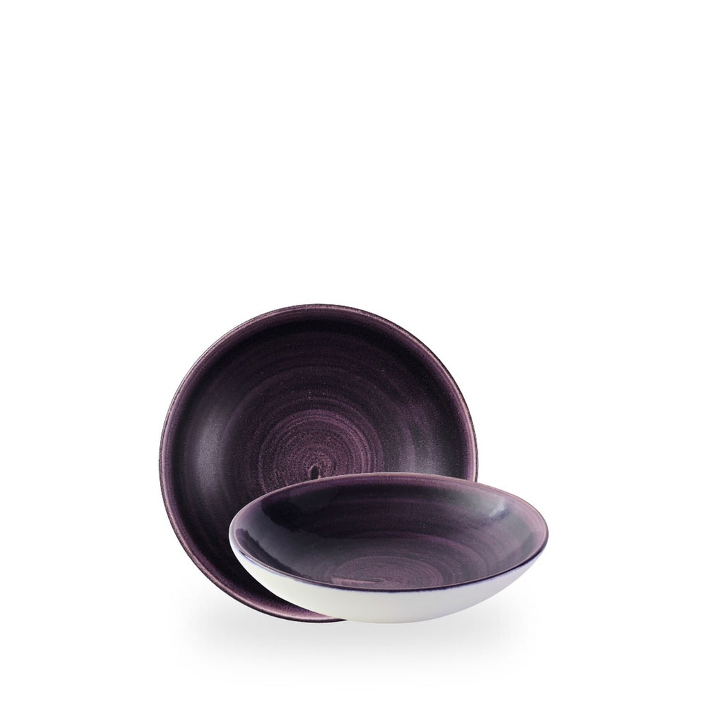 Bord coupe diep 18.2cm 42.6cl Stonecast patina deep purple Churchill