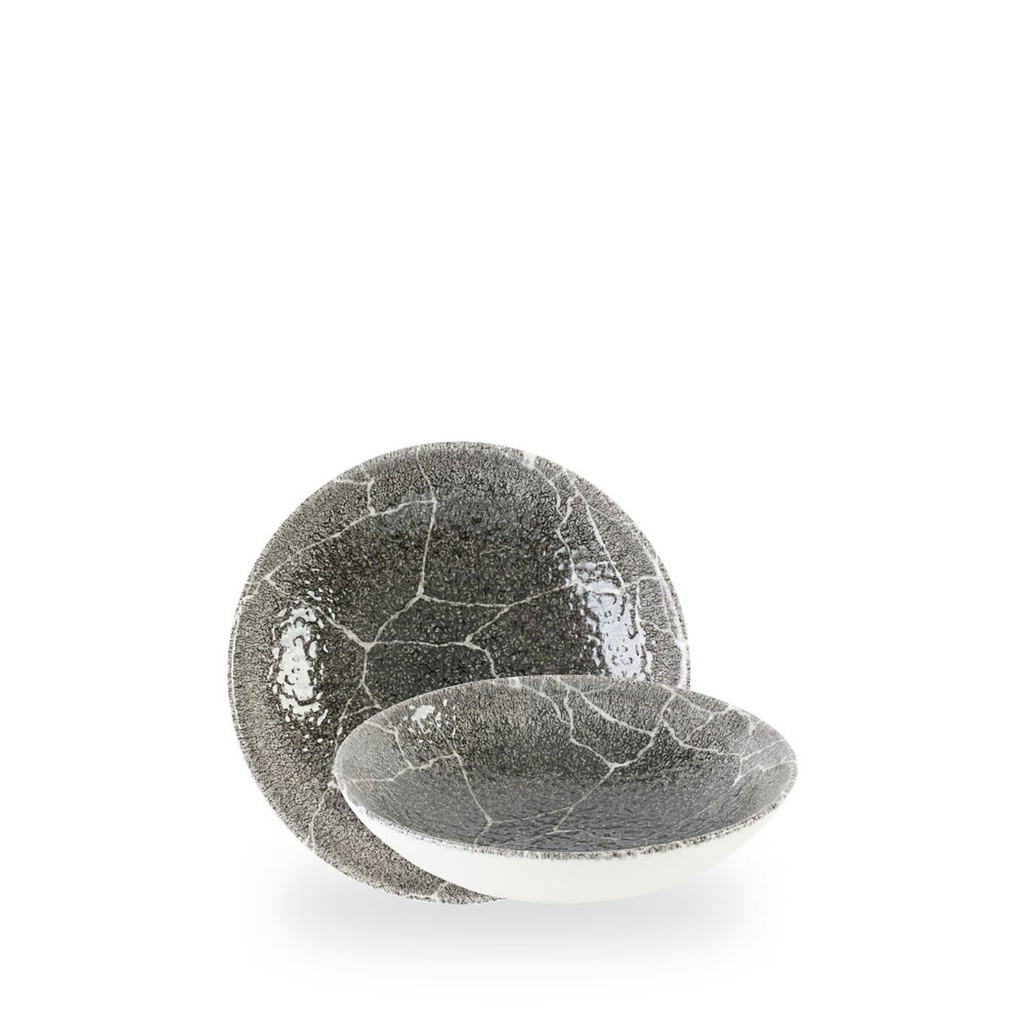 Bord coupe diep 18.2cm 42.6cl Studio Prints Kintsugi Reverse Quartz Black Churchill