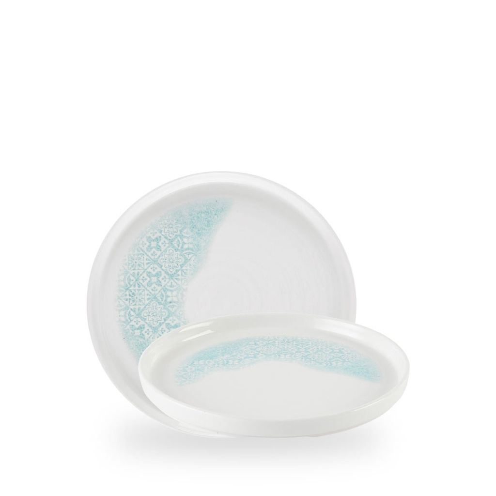 Bord plat 21.0cm h 2.0cm Vintage Prints Med Tiles Aquamarine Churchill