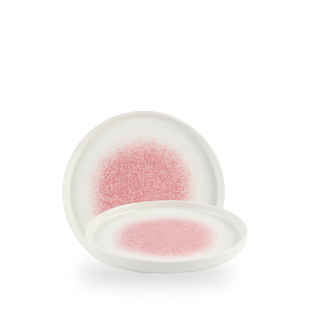 Bord plat 21.0cm h 2.0cm Raku pink quartz Churchill